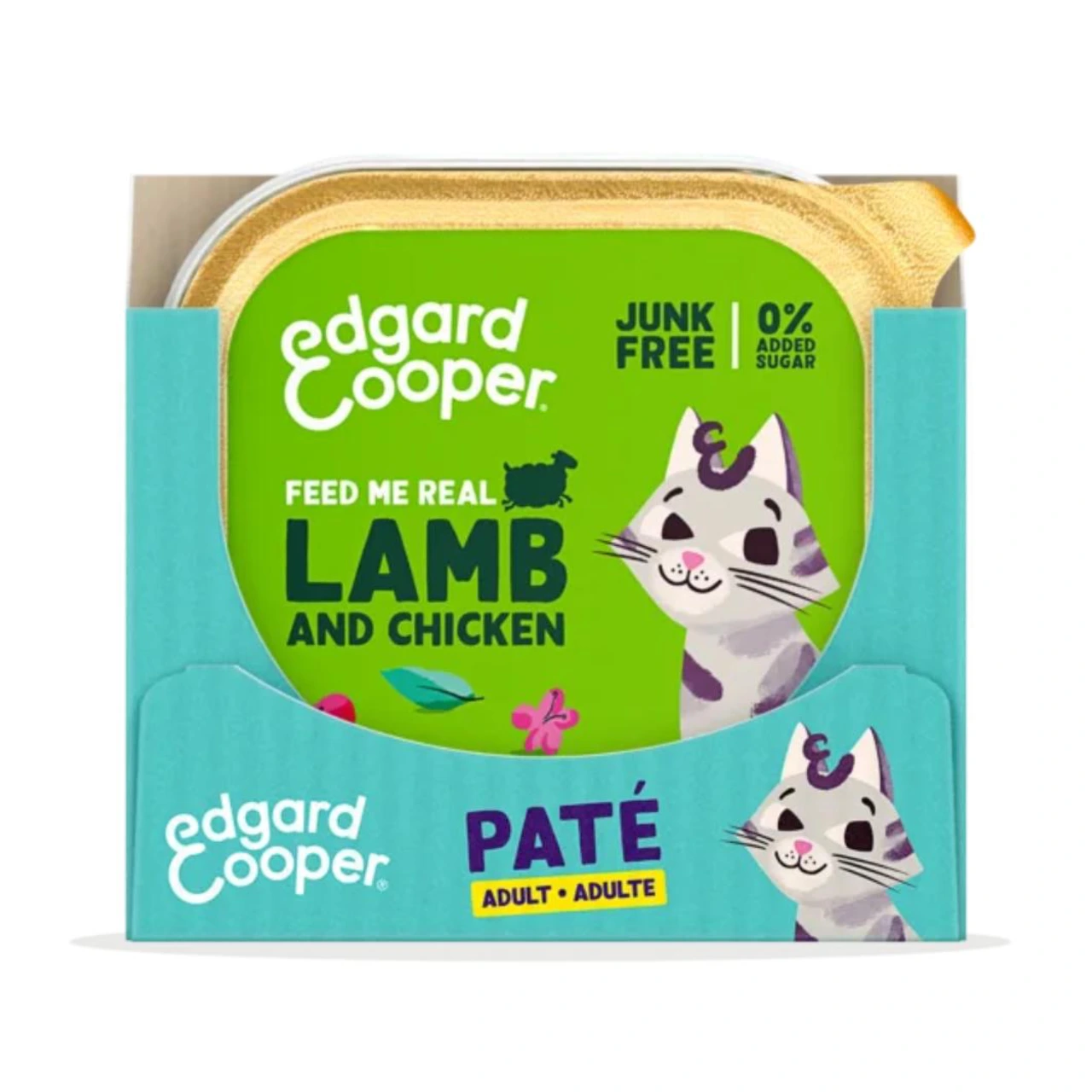 Edgard & Cooper pate til kat lam og kylling 85 g